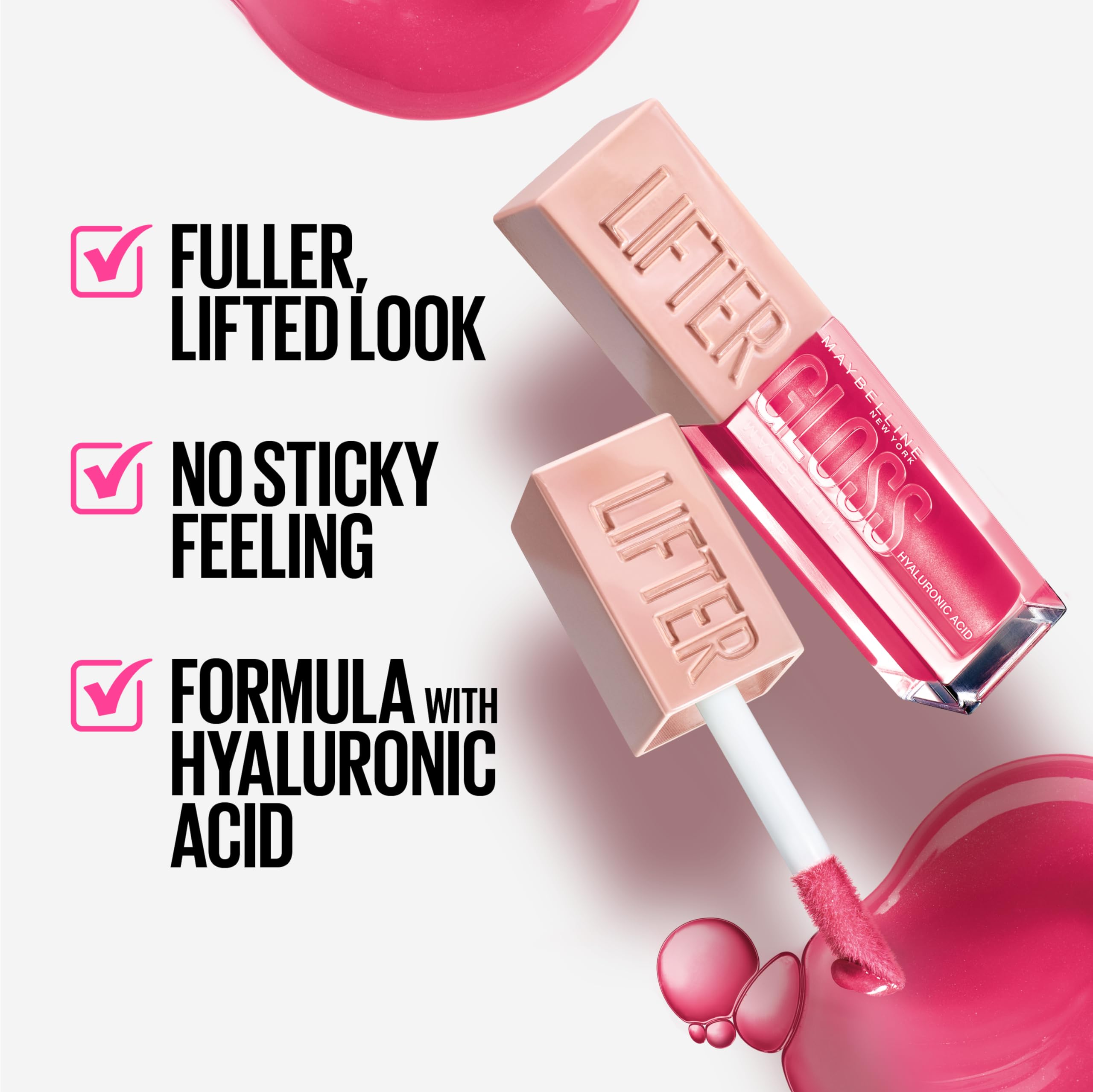 Maybelline Lifter Gloss, Hydrating Lip Gloss with Hyaluronic Acid, High Shine for Plumper