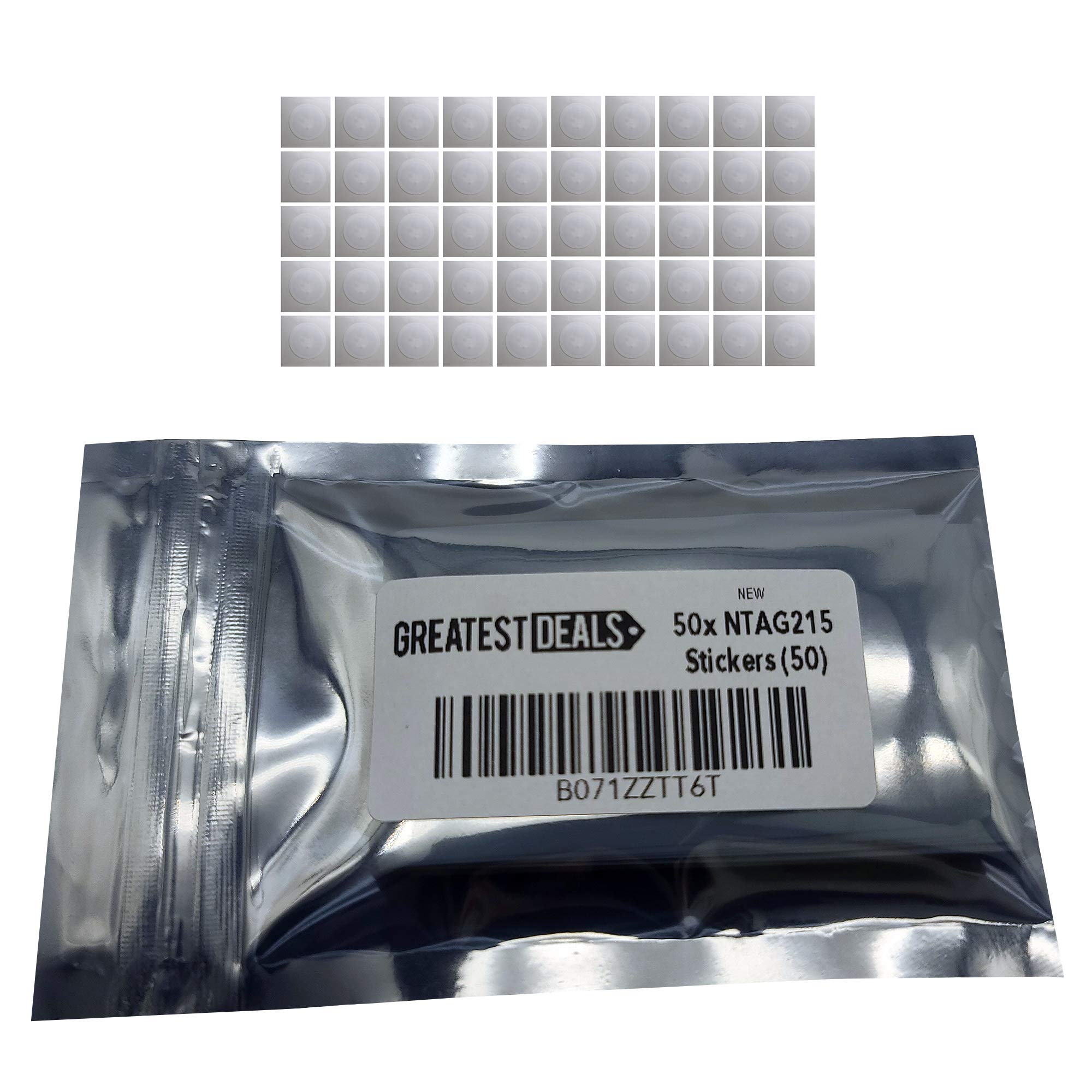 50 x NTAG215 NTAG 215 NFC Stickers 100% Guaranteed to Work Perfectly with TagMo! (45 Pieces + 5 Bonus!)