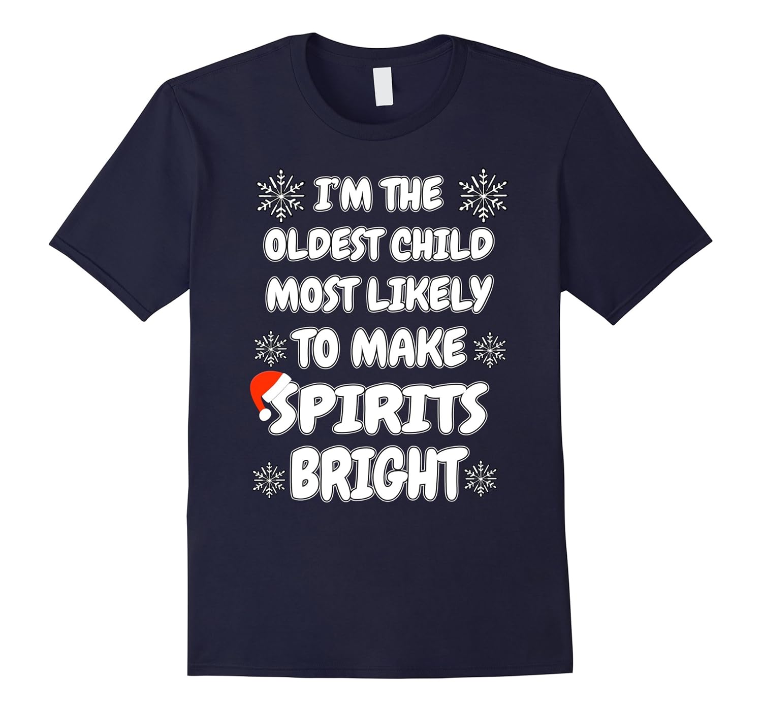 Oldest Kid Spirits Bright Christmas TShirts Outfit-Rose