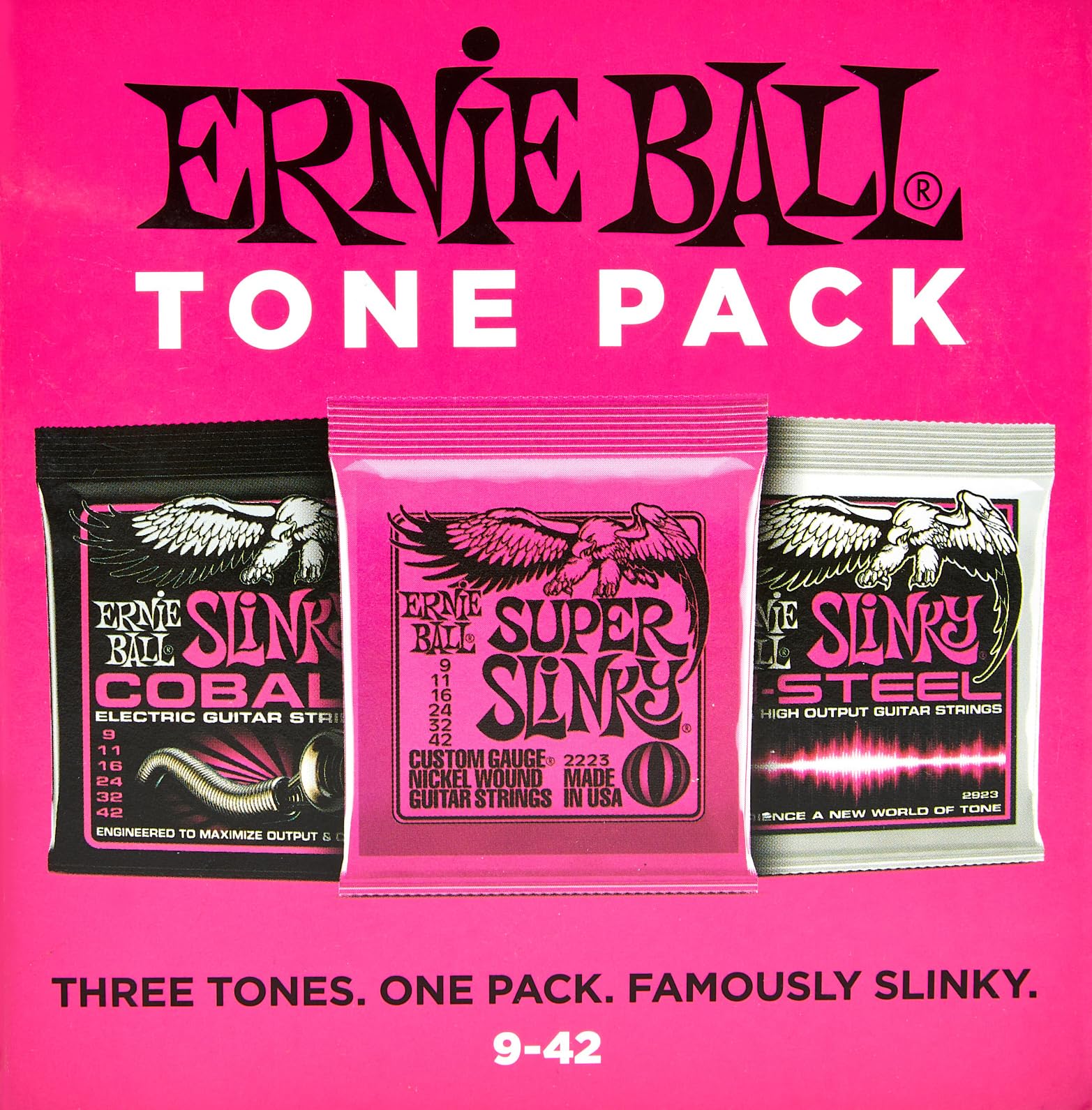 Ernie Ball Super Slinky Electric Tone Pack - 9-42 Gauge