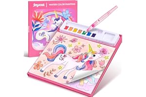 JoyCat Paint with Water Coloring Books for Toddlers, Watercolor Painting Sets for Kids Ages 3-5 4-8, Arts and Crafts Drawing 