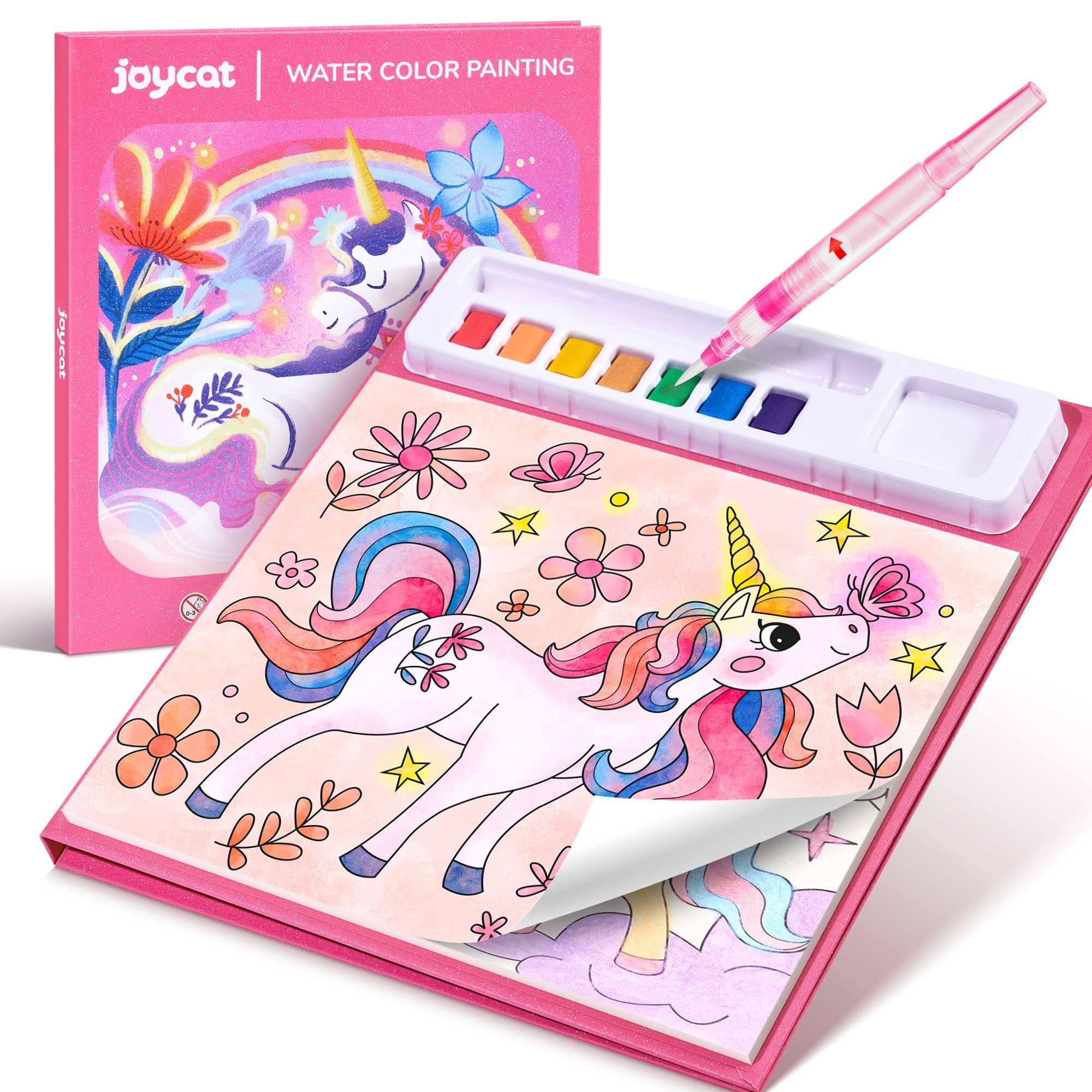 JoyCat Paint with Water Coloring Books for Toddlers, Watercolor Painting Sets for Kids Ages 3-5 4-8, Arts and Crafts Drawing Activities Toy Birthday Gift for Boys Girls (Magical Pony)