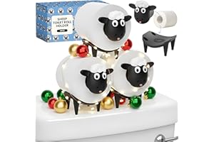 THE BIG GIGGLE FACTORY Sheep Toilet Paper Holder, 3-Pack, Whimsical Funny Bathroom Decor, Cute Animal Toilet Paper Organizer, Unique Farmhouse Bathroom Accessories, Modern Farmhouse Decor, No Assembly, Gift-Ready