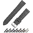 Benchmark Suede Watch Strap - Vintage Leather Watch Band for Men & Women - Compatible with Regular & Smart Watches - Choice of Color & Width - 18mm, 20mm or 22mm