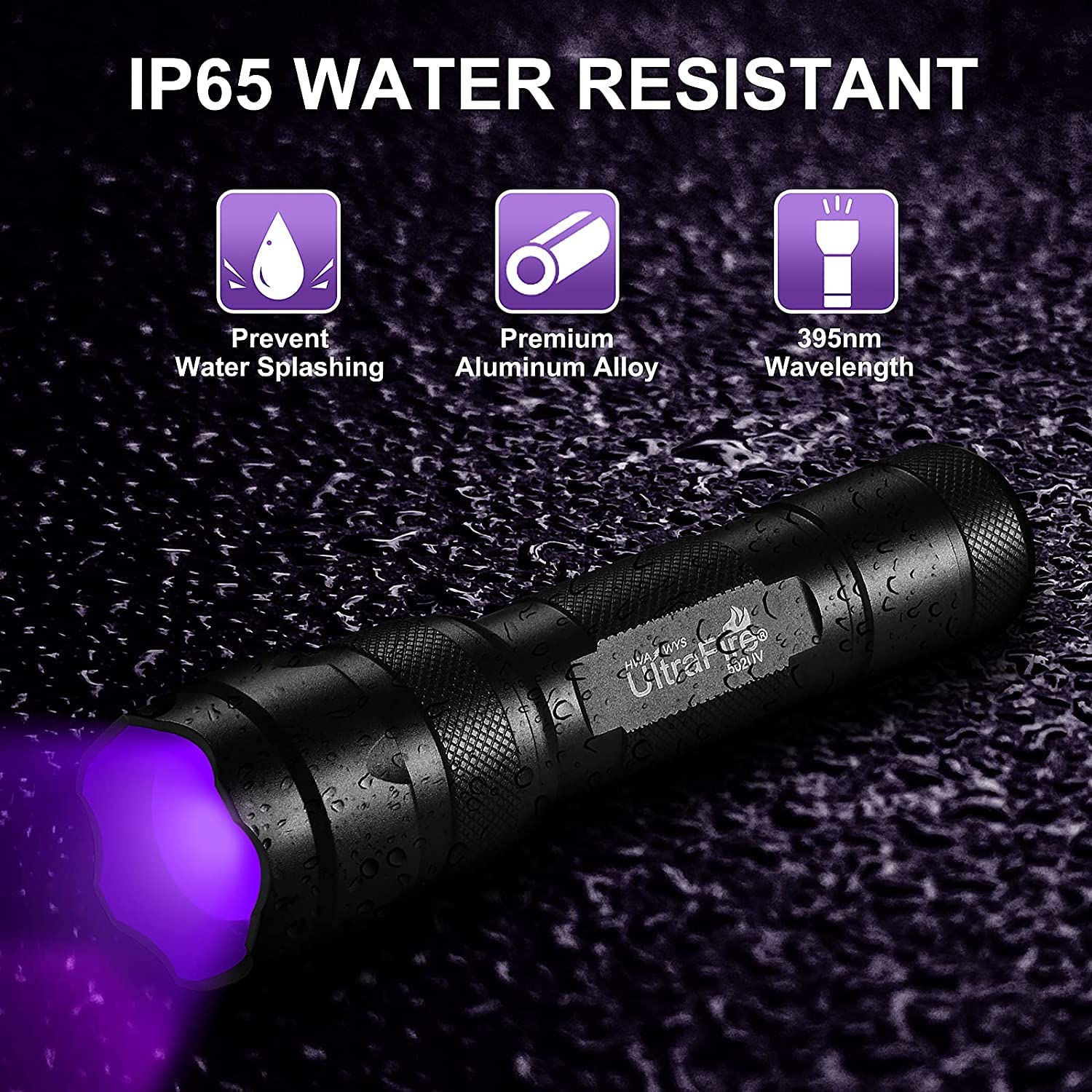 KOBRA UV Black Light Flashlight – 100 LED, Best For Home Use, Pet Stains, & Authenticity Checks