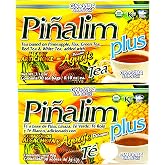 Pinalim Plus Tea Enhanced with Aguaje Peruano and Artichoke Heart la formula Original de Pinalim Mas Aguaje y Corazon de Alcachofa Mas Fuerte Healthy Antioxidant Formula, Caffeine Free All Natural Cleanse Digestive Tea Pack of 2 | 60 Ct.