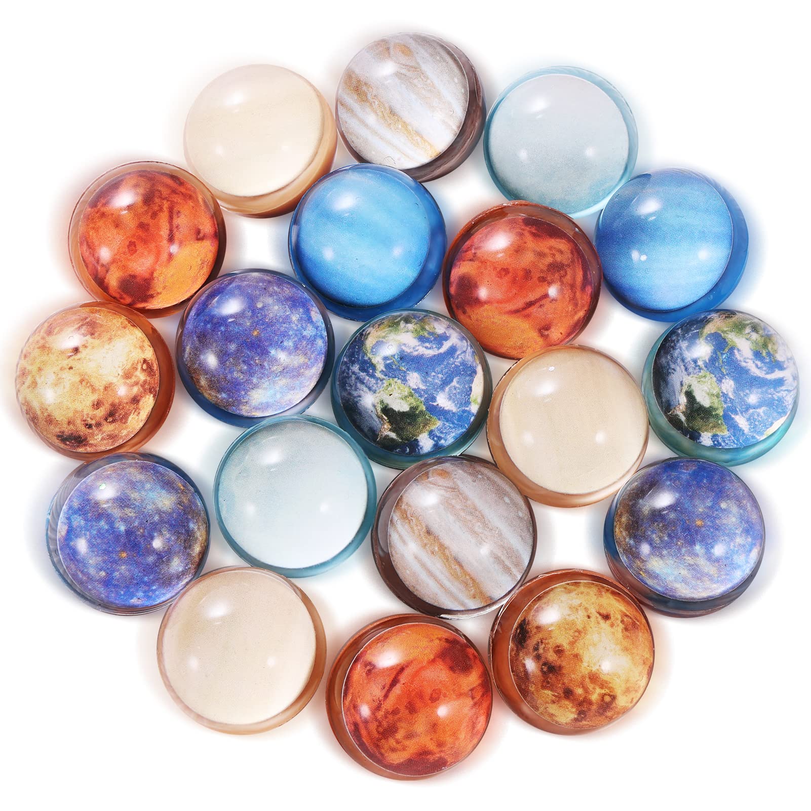 Pllieay 24PCS Bouncy Balls, Space Solar System Eight Planets Themed Bouncy Balls for Kids Party Favors, Gift Bag Filling, 32mm