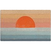 Qabliqo Boho Welcome Door Mats Outdoor, 70s Retro Boho Sun Front Doormat, Bohos Welcome Mats, Bohos Door Mat Doormat Outdoor Indoor Entrance, Sun Bath Mat, Indoor Door Mats for Entryway, 17x30 Inch