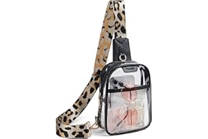 Mroede Clear Bag for Stadium Events Clear Concert Bag Purse for Women Men Clear Crossbody Sling Bag Stadium Approved Sports