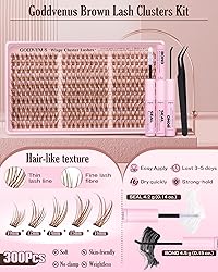 Brown Lash Clusters Kit Natural Look For Soft Glam