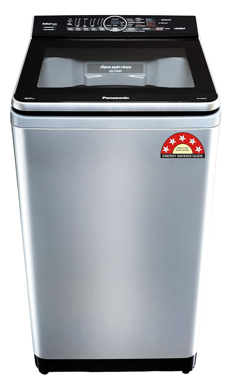 Panasonic Econavi 8 Kg 5 Star BuiltIn Heater FullyAutomatic Top