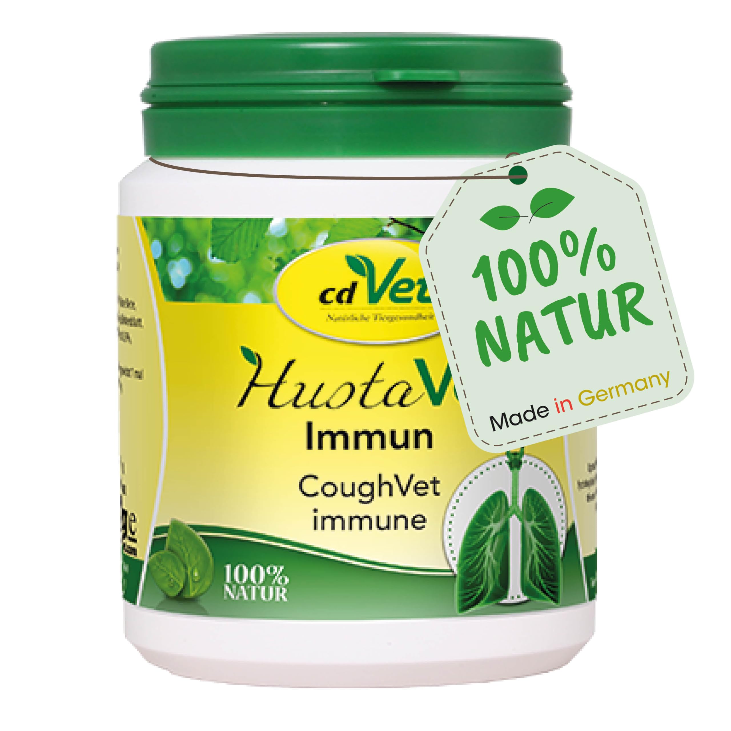cdVet Natural Products CoughVet Immune 80 g - respiratory tract supportive bronchial herbs - promotes immune defense - vitamins - feeding-related support for cardiovascular system -