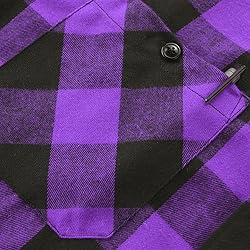 ZITY Men's Flannel Hoodie Shirts Casual Button Down