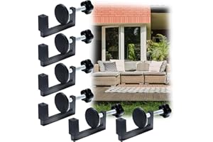 KOMPMP 6 Pcs Patio Furniture Clips - Outdoor Patio Sofas Clips, Adjustable Wicker Rattan Furniture Alignment Connector Sectional Couch Sofa Furniture Clips for Keep Sectional Couch Togethe