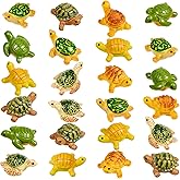 Exasinine 24 Pcs Mini Resin Turtles Mini Turtles Tiny Sea Turtle Animals for Fairy Garden Accessories Cake Toppers Decoration Succulent Planter Moss Landscape DIY Terrarium Home Décor