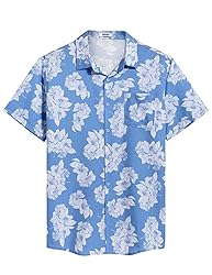 COOFANDY Mens Hawaiian Shirts Short Sleeve Button