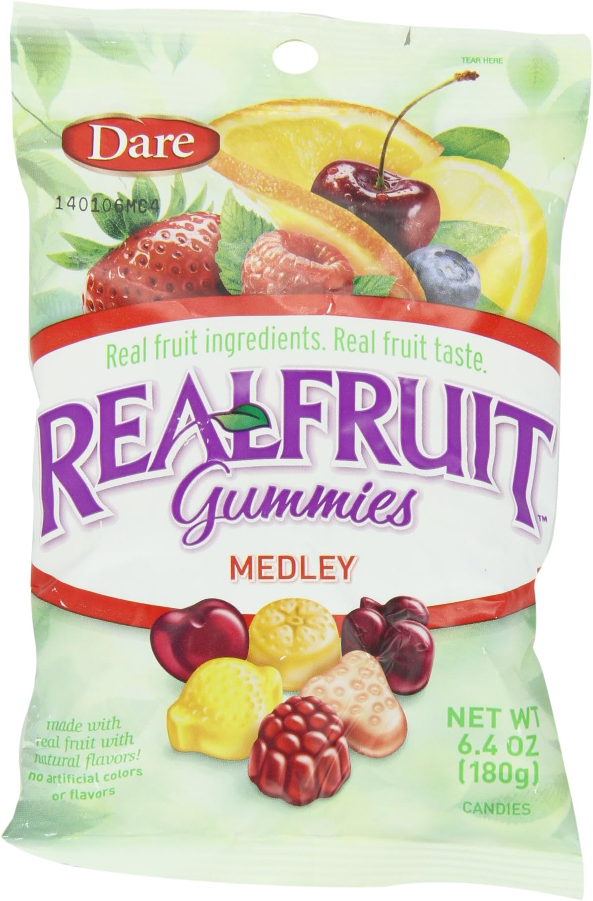 Dare Real Fruit Gummies Fruit Snacks, Fruit Medley, 6.4 Ounce