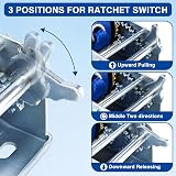 FreeTec 2500 lbs Manual Hand Winch with 10m Strap for Trailer Boat Caravan view 5
