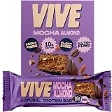 Vive Mocha Almond Protein Bars Vegan High Fibre Pack of 12