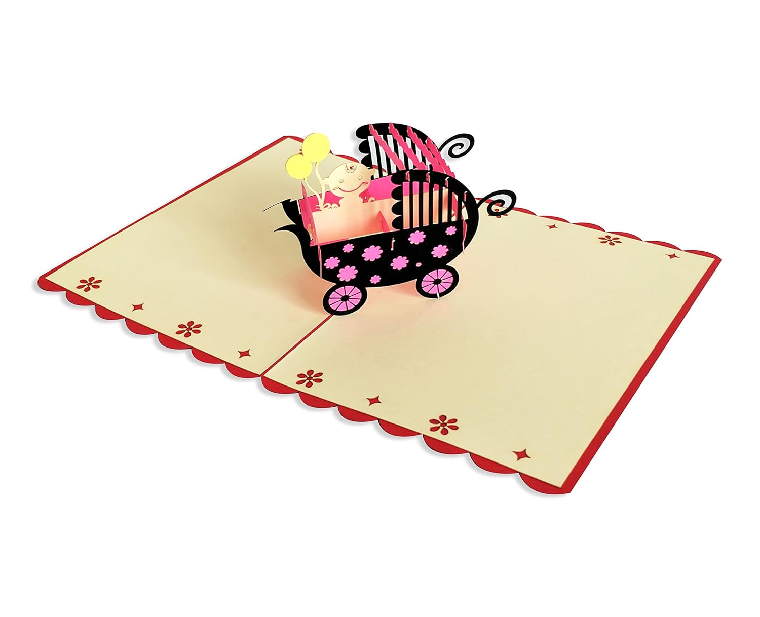 Yokarta 3d Pop Up Cards New Born Baby Congratulation Message Card With Envelope For Unique Newborn Wishes To Girls And Boys Baby Shower