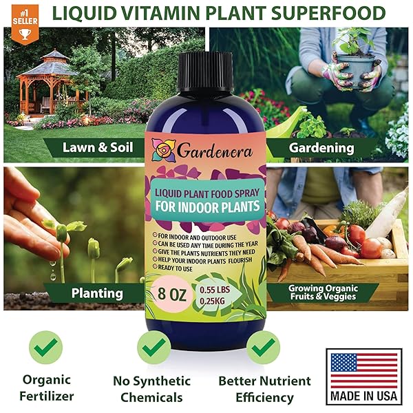 GARDENERA PLANT GROWTH SUPERFOOD FOR BONSAI TREES WITH 18 ESSENTIAL VITAMINS & MINERALS – ORGANIC PLANT FOOD FERTILIZER – MICRO-FUNGI AND BIO-ORGANISMS FOR BONSAI PLANT CARE & GROWTH ENHANCEMENT – 8OZ