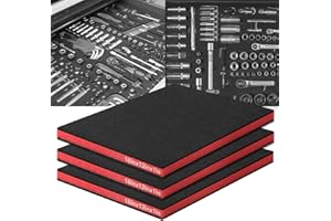 DGSL Tool Box Foam 3 Pack, 16x12x1 In Foam Inserts for Cases, Cuttable Polyethylene Storage Sheets, Tool Box Organizer, Kaizen Organizer Sheets