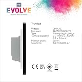 BG Electrical Single Master Touch Dimmer 200W Matt Grey Evolve view 4