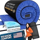 Hazli Matrix AirCell Memory Foam Camping Mattress Pad - Roll Up Mattress for Adults - Portable Cot Sleeping Pad for Camping - Floor Mat or Bed Roll for Car, SUV