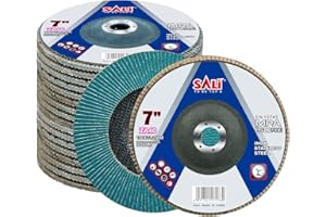Sali 10 Pack Zirconia Flap Disc 40 Grit 7" x 7/8-Inch Sanding Disc Bevel Type #29 Premium and Industrial Grade Angle Grinder Grinding Wheel High Performance Edge Grinding