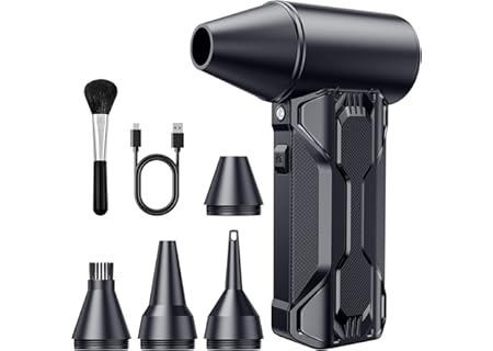 Compressed Air Duster, 110000 RPM High-Speed Electric Air Duster with Brushless Motor, 3-Speed Settings, Rechargeable…