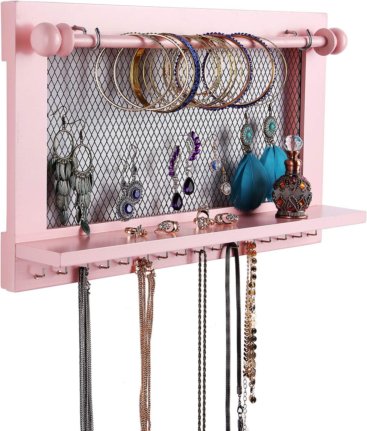 Amazon Com Caroeas Jewelry Organizer Jewelry Holder Wall Mounted