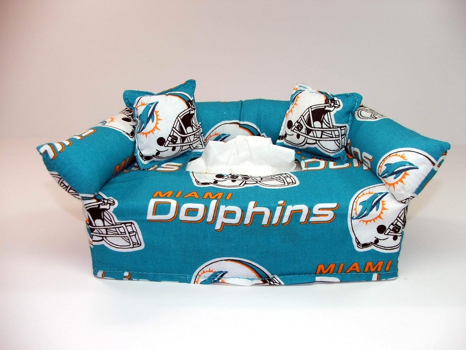 Amazon Com Miami Dolphins Nfl Licensed Fabric Tissue Box Cover