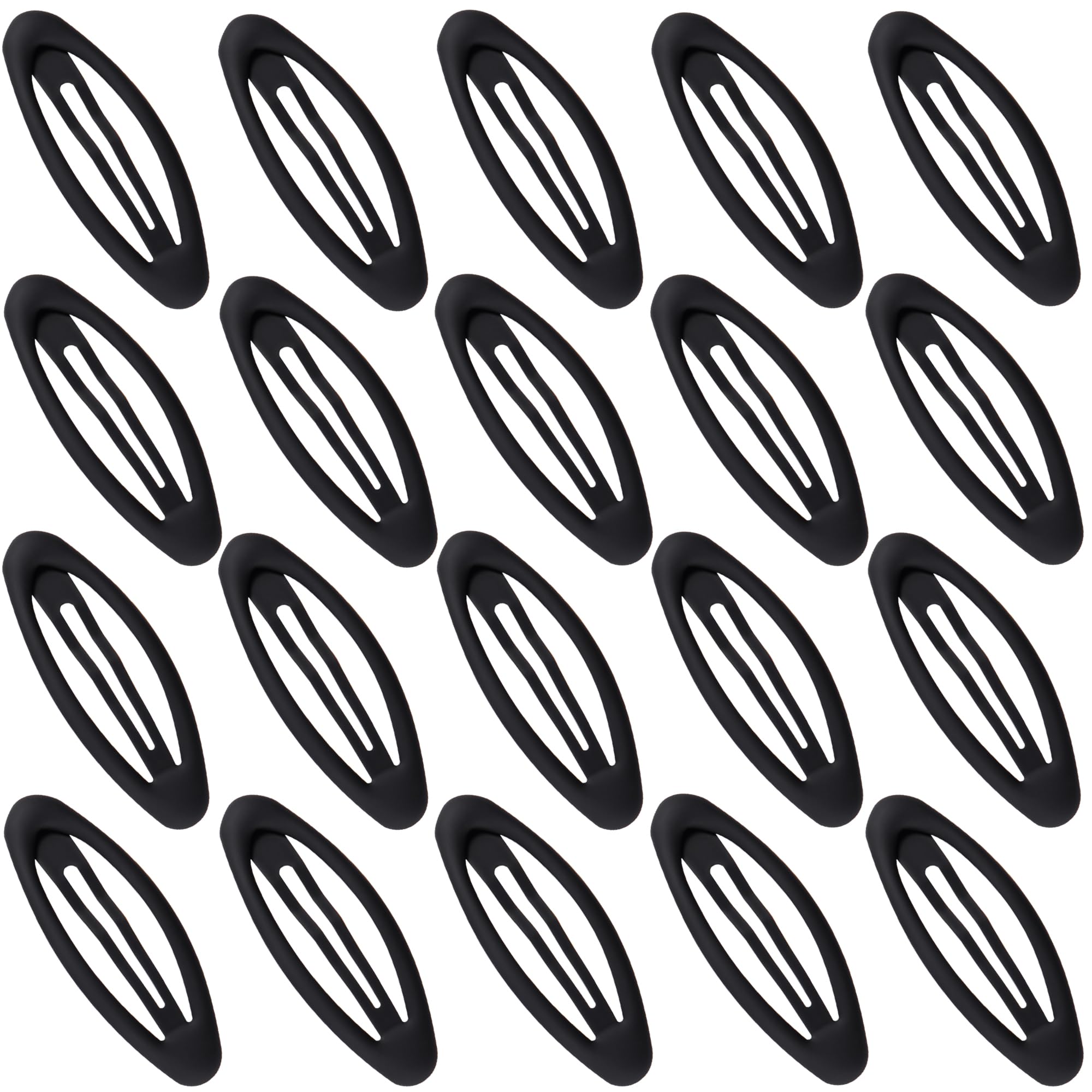 Photo 1 of Cptots 20PCS Oval Metal Snap Clips for Women No Slip Small Barrettes for Thin Fine Hair,Matte Black