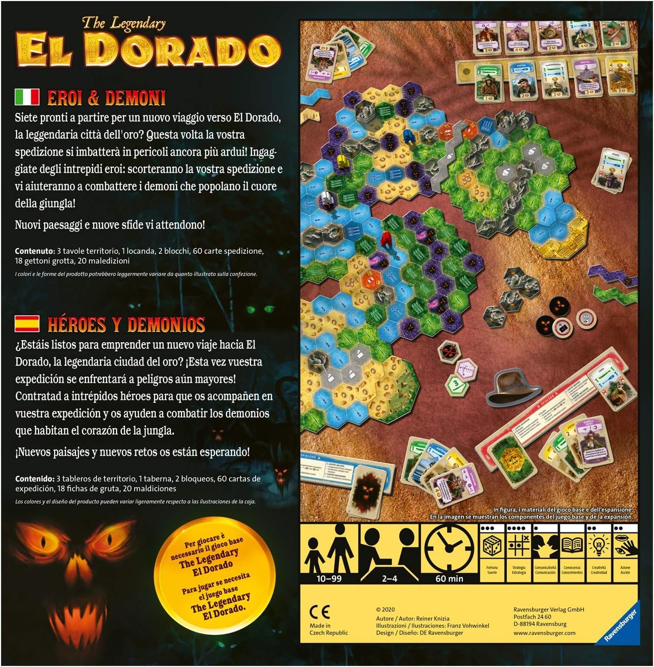 Ravensburger 26855 El Dorado: Heroes and Demonies, Board Game, Light Strategy, 2-4 Players, Recommended Age 10+ - Image 4