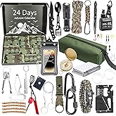 Survival Advent Calendar 2025, Mens Advent Calendar 2025, Survival Tools Advent Calendar for Adult 24 Days Christmas Countdown - Xmas Surprise Gifts for Outdoor Adventure