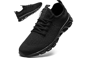 Linenghs Mens Running Shoes Tennis Gym Sneakers Casual Slip On Walking Lightweight Athletic Mesh Workout Breathable Fashion Sports Shoes
