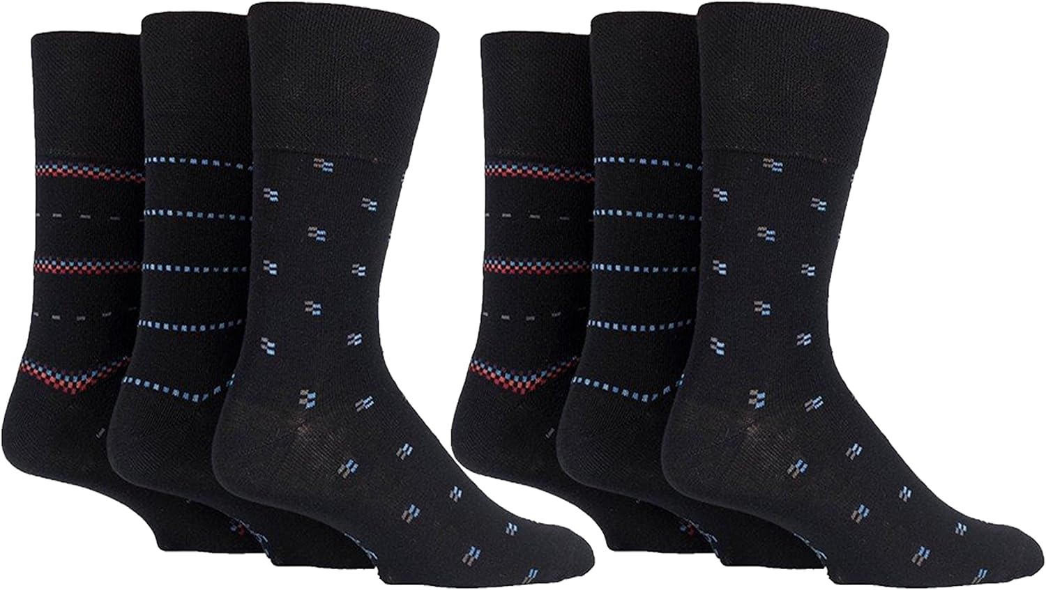 6 Pairs mens gentle grip non elastic socks 611 uk, New for 2017 (MRJ98