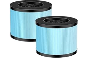 WILERDA MK01 MK06 TZ-K1 True HEPA Replacement Filter, Compatible with AROEVE MK01 MK06, ToLife TZ-K1, POMORON MJ001H, EPI081/EP1081 and Intelabe EPI080/EP1080 Air Purifier, 2 Pack
