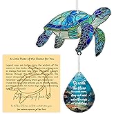 Sea Turtle Christmas Ornament with Waterdrop Quote – Sea Turtle Gifts for Women, Beach Gift for Women, Beach Lovers – Ocean Themed Gift, White Elephant Gifts for Adults