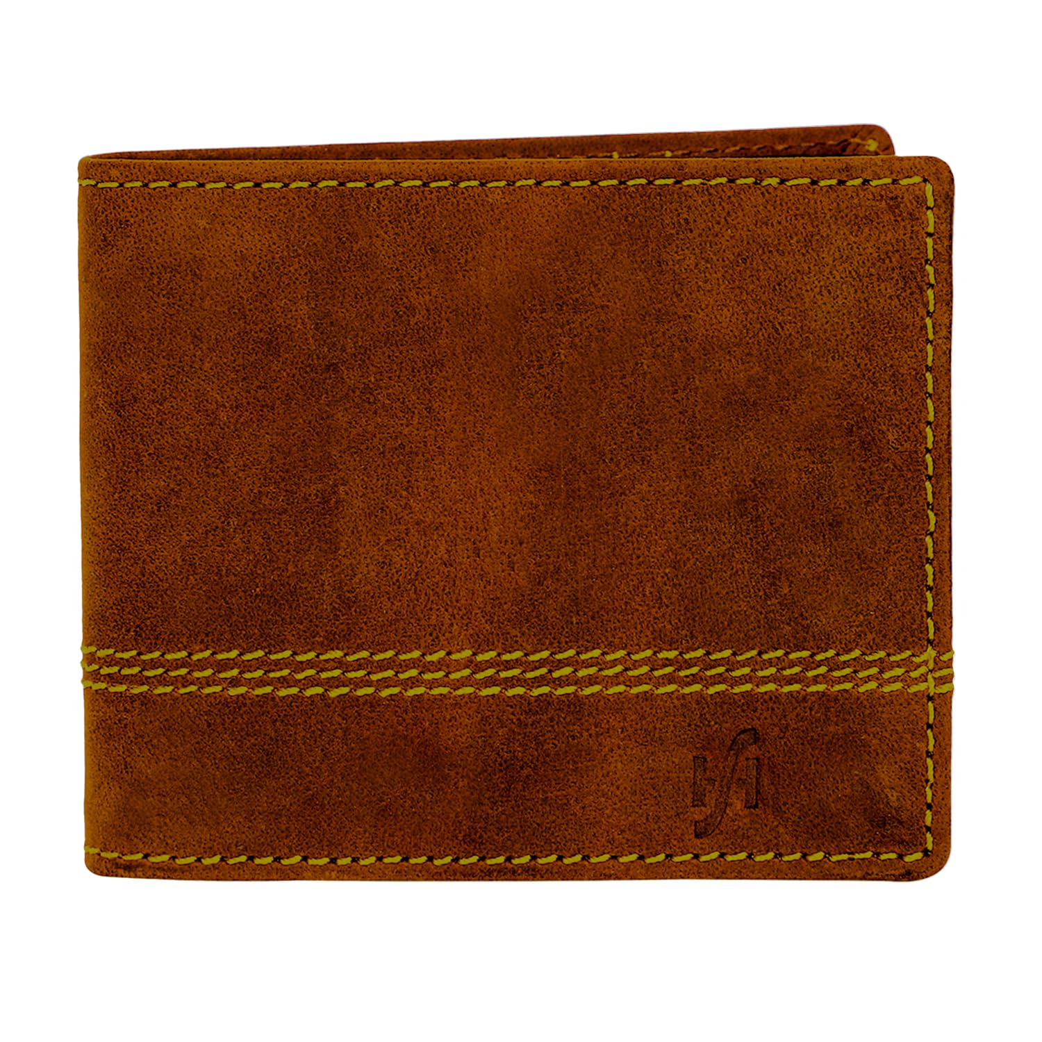 STARHIDE Genuine Distressed Hunter Leather Wallet for Men | Slim Bifold with RFID Protection #1150 (Brown)