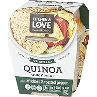 Kitchen & Love Artichoke & Roasted Peppers Quinoa Quick Meal 6-Pack | Vegan, Gluten-Free, Ready-to-Eat, No Refrigeration…