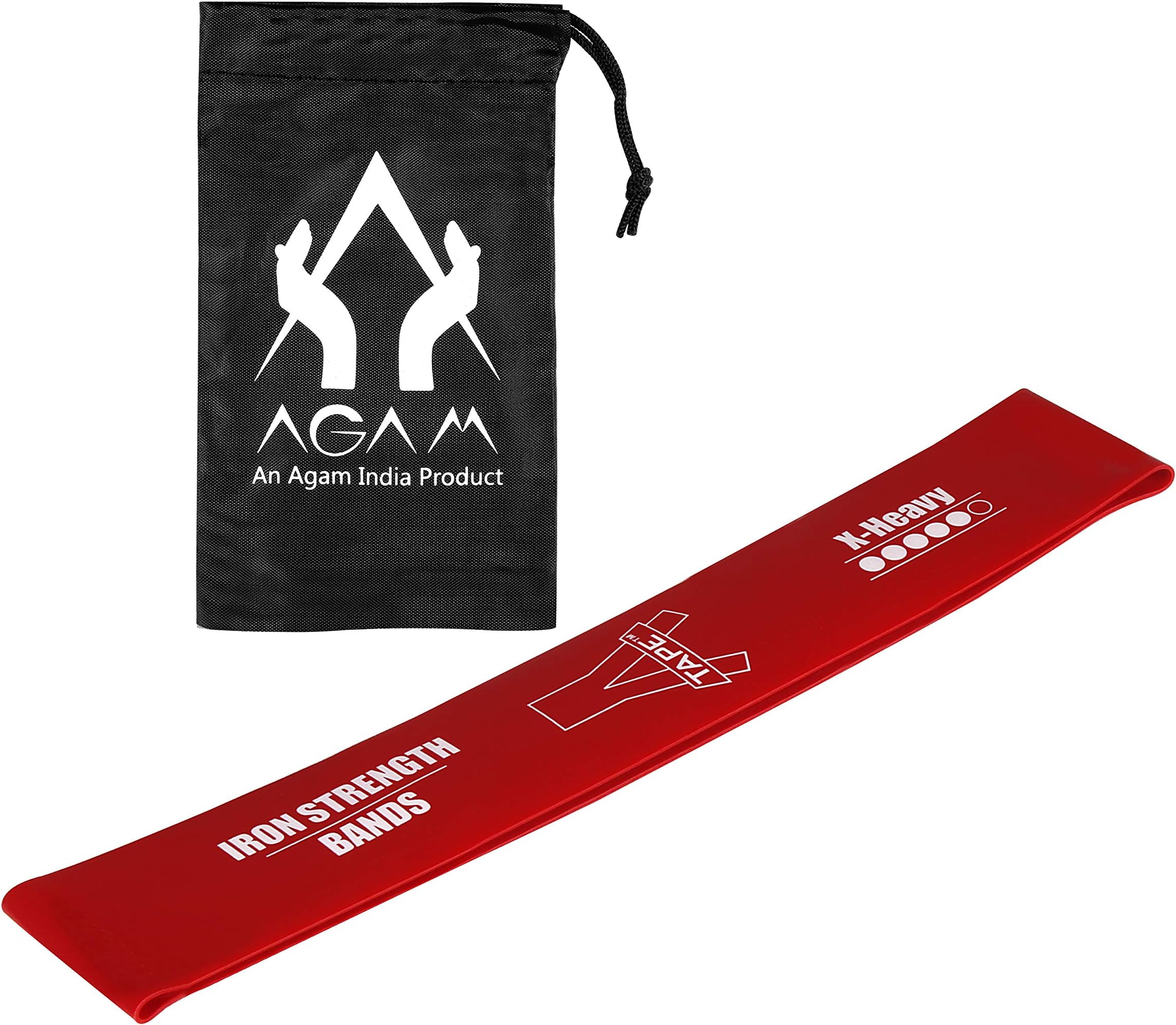 Agam CLS21 Elastic Exercise Loop Band Knee Support, Free Size (Red)