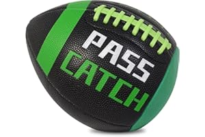 AXGUIQ PassCatch Training Football, Composite Fatherless Bounce Back Youth Football, Training Improving Enhance Solo Passing Catching Skills (Deflated)