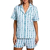 Pajamas for Women Set Summer 2 Piece Sleepwear Lounge Shorts Sets Loungewear Matching Pjs
