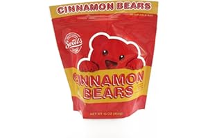 Sweet Candy Company Red Cinnamon Gummy Bears - Hot and Spicy Cinnamon Gummy Candy, Gluten Free Gummies for Kids and Adults, Kosher, Made in the USA - 16 oz Resealable Bag