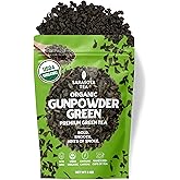 Organic Gunpowder Green Loose Leaf Tea | 100% USDA Organic Chinese Green Tea | Premium Grade | Bold & Earthy Flavor | 8oz Bulk Bag | High Antioxidants | Hot or Iced | Non-GMO