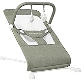 Baby Delight Highland Baby Bouncer | Infant | 0 – 6 Months | 3-Position Recline | Sage Tweed