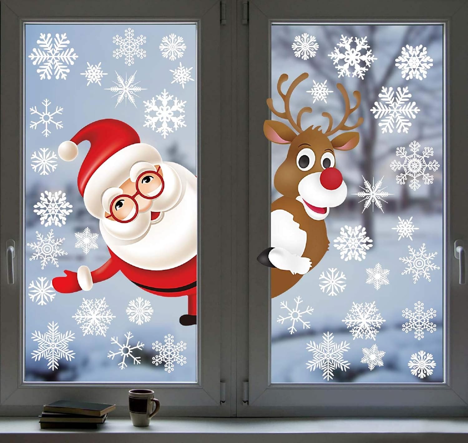UMIPUBO Christmas Window Sticker Window Clings Window Wall Stickers