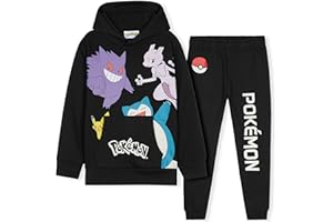 POKÉMON Pokemon Boys Tracksuit Set, Comfy Hoodie and Jogger Set - Gifts for Kids