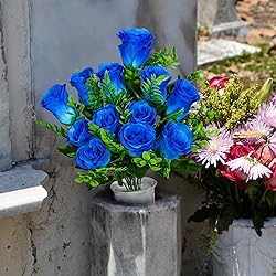 XONOR Artificial Cemetery Flowers, Set of 2